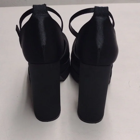 Dream Pairs Black Platform Shoes with High Chunky Heel and Thick Ankle Strap 9.5 - Picture 5 of 11